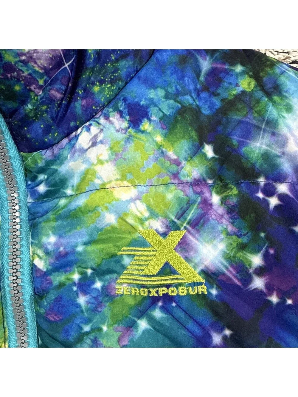 ZeroXposur Boys Blue, Green Puffer Jacket Full Zip Long Sleeve Size Large-14